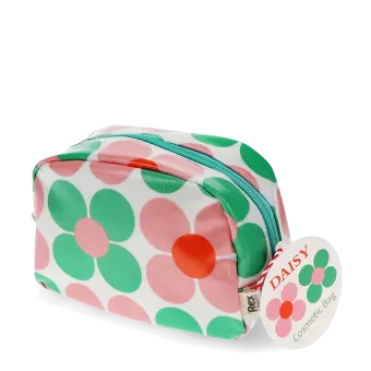 Makeup bag - Pink and green Daisy