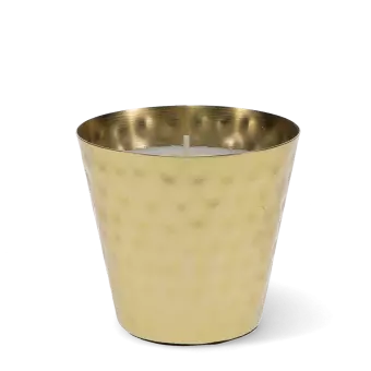 scented candle - Gold tone hammered metal