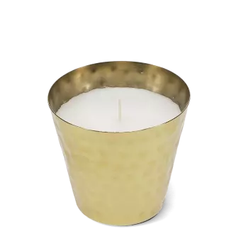  Scented candle - Gold tone hammered metal