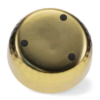 3-wick scented candle bowl - Gold tone hammered metal
