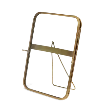 Rounded standing brass frame 13x18cm