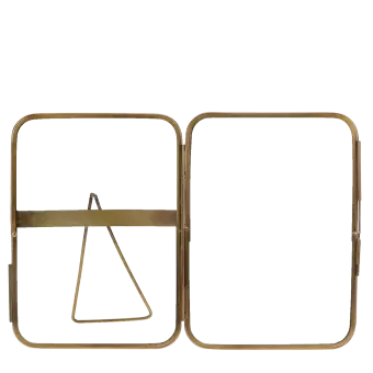 Rounded standing brass frame 13x18cm