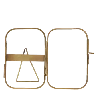 Rounded standing brass frame 10x15cm
