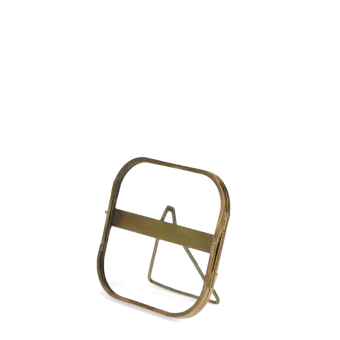 Rounded standing brass frame 10x10cm
