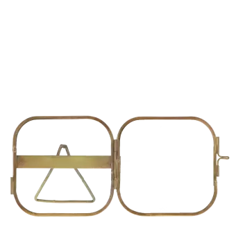 Rounded standing brass frame 10x10cm