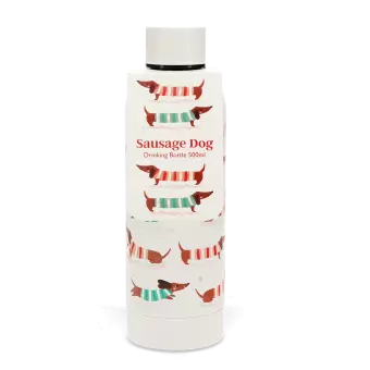 Stainless steel drinks bottle 500ml - Sausage Dog
