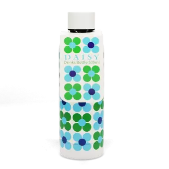 Stainless steel drinks bottle 500ml - Blue and green Daisy