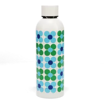 Stainless steel drinks bottle 500ml - Blue and green Daisy