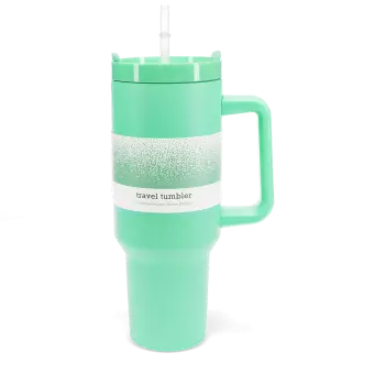 Travel tumbler with handle (1.2Ltr) - Mint green