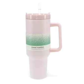 Travel tumbler with handle (1.2Ltr) - Light pink