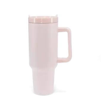 Travel tumbler with handle (1.2Ltr) - Light pink