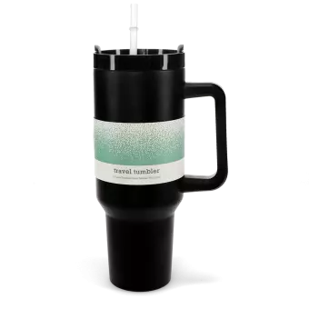 Travel tumbler with handle (1.2Ltr) - Black
