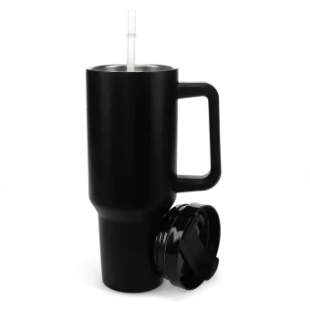 Travel tumbler with handle (1.2Ltr) - Black