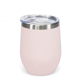 Rubber coated travel cup 350ml - Pink