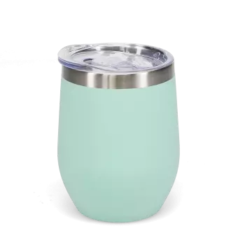 Rubber coated travel cup 350ml - Eggshell blue