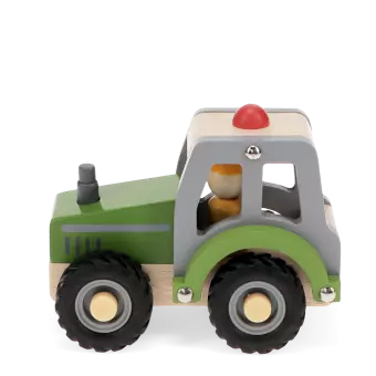 Wooden push along vehicle toy - Tractor (green)