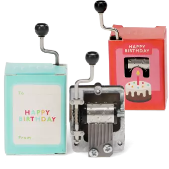 Hand-crank music box - Happy Birthday