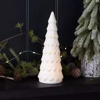 Matt ceramic LED decoration - Large Christmas tree