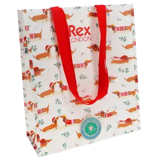 Shopping bag - Festive Sausage Dog