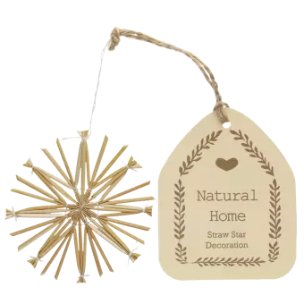 Straw star decoration (8cm)
