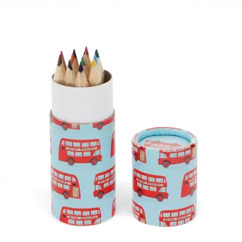 Tube of colouring pencils -TfL Routemaster Bus