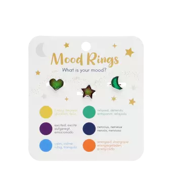 Mood rings (set of 3) - Heart, star & moon