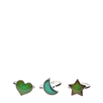 Mood rings (set of 3) - Heart, star & moon