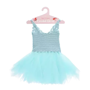 Crochet dress (3-4 years) - Aqua blue