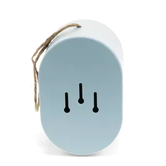 Oval bamboo fibre birdhouse - Blue