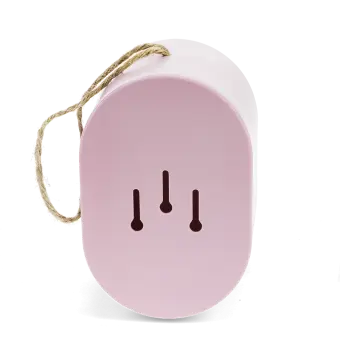 Oval bamboo fibre birdhouse - Pink