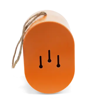 Oval bamboo fibre birdhouse - Orange