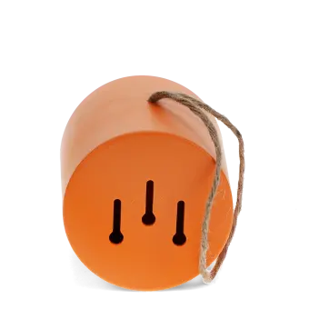 Round bamboo fibre birdhouse - Orange