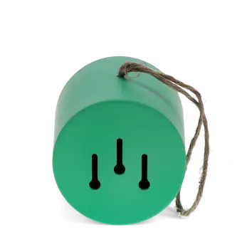 Round bamboo fibre birdhouse - Green