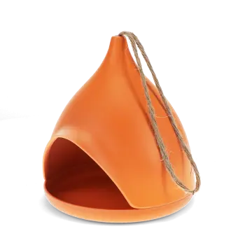 Bamboo fibre bird feeder - Orange