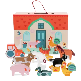 Wooden farm playset