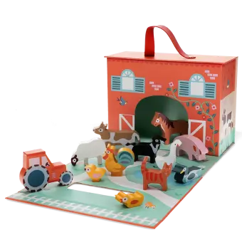 Wooden farm playset