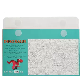 Large colouring poster with pencils - Baby Dinos