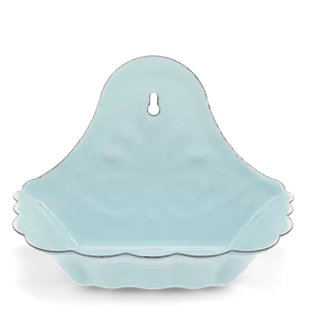 Wall-mounted enamel soap dish - Blue