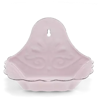 Wall-mounted enamel soap dish - Pink