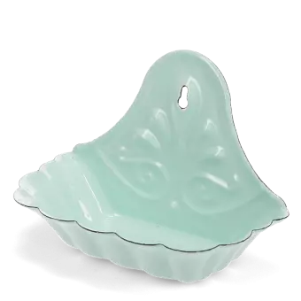 Wall-mounted enamel soap dish - Green