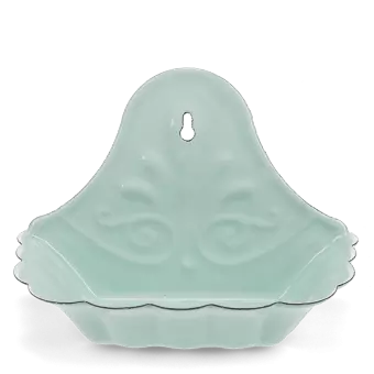 Wall-mounted enamel soap dish - Green