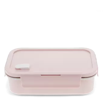 Double wall lunch box with divider - Pink