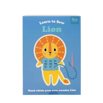 Learn to sew wooden hand-stitch set - Lion