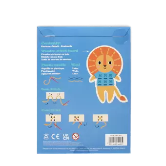 Learn to sew wooden hand-stitch set - Lion
