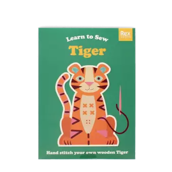 Learn to sew wooden hand-stitch set - Tiger