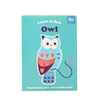 Learn to sew wooden hand-stitch set - Owl