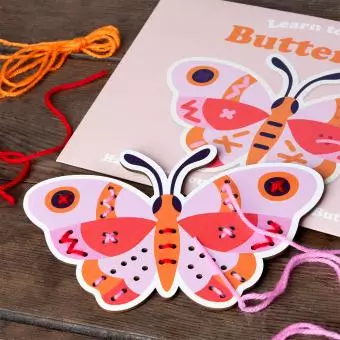 Learn to sew wooden hand-stitch set - Butterfly