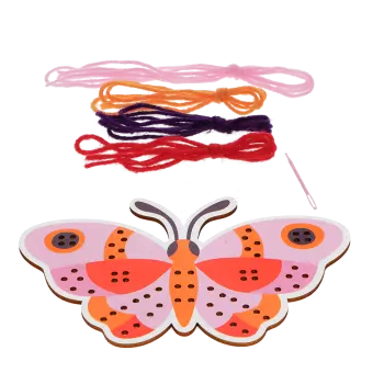 Learn to sew wooden hand-stitch set - Butterfly