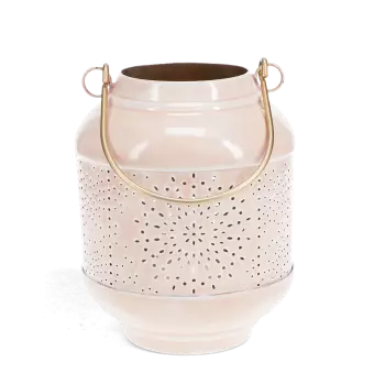 Enamel tealight lantern - Pink