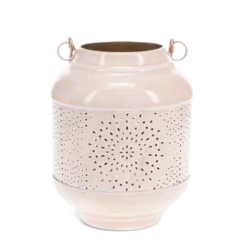 Enamel tealight lantern - Pink